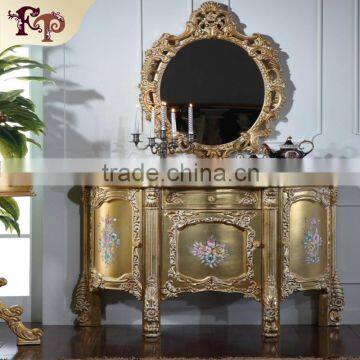 antique hand carved wood furniture - baroque solid wood hand carved cabinet-classical furniture for home