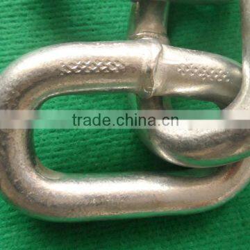 electro galvanized DIN763 long chain ,galvanized link chain,galvanized stud link chain