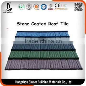 Residential roofing tile China supplier quality stone coated chips sheet metal roof sheet sale low price