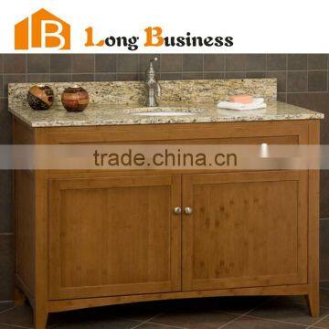 LB-DD2023 48" Width solid bamboo bathroom sink cabinet