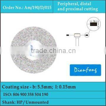 19mm full diamond coated solid dental abrasive material