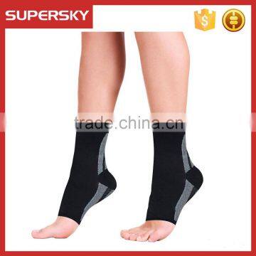F0023/Compression Foot Sleeve Pair / Breathable Medical Foot Sleeve/ Stretchy Compression Ankle Sleeves photo-4