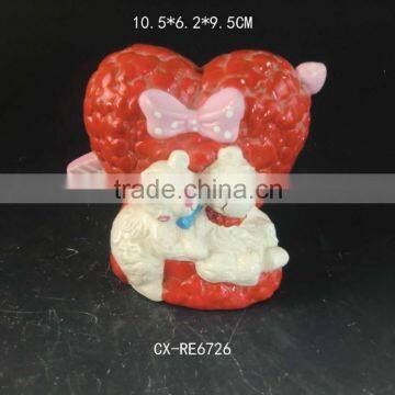 Valentine day ceramic decoration bear gift