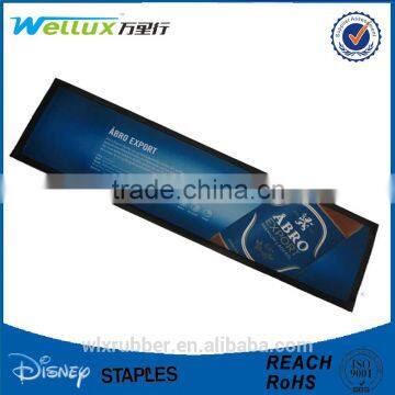 OEM waterproof custom bar spill mat, rubber beer mat for glass