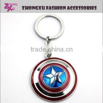 new custom mens shield hero Captain America keychain