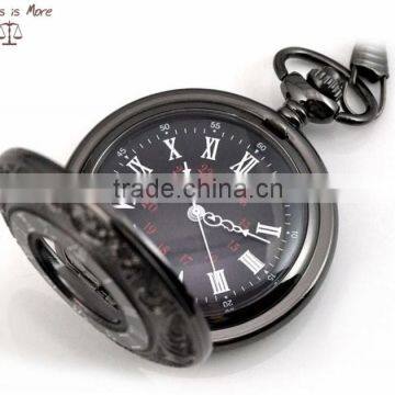 Fashion Wholesale Dark Night Pocket Watch Black Necklace Watch for Men photo-3