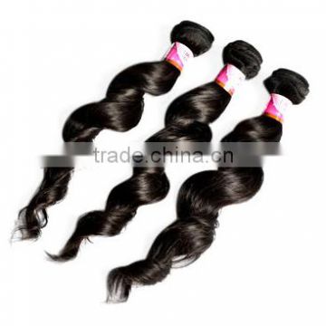 wholesale most charming and smooth black hair weft with 100% pure brazilian human hair