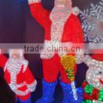 Outdoor Lamp Christmas Decoration Lights Christmas 3d Santa Claus Led Motif Light