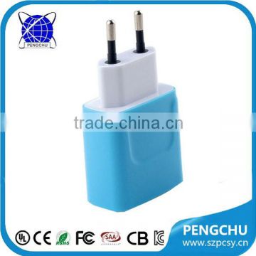 wholesale mini usb wall charger 5v 2.4a 2ports for mobile phone