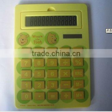 big size A5 cartoon color button and keyboard desk solar calculator