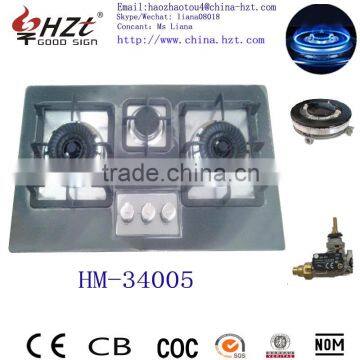 Morden Style Brass Burner Corner 3 Burner Gas Hob photo-5