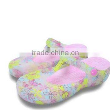 2015 High Quality Plastic Sole Sandals.printing Flowers Gril Clogs.casual Ladies Fashion Shoes photo-3