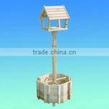 wooden bird feeder