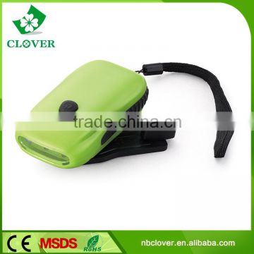 High brightness 3 led dynamo mini hand crank torch light