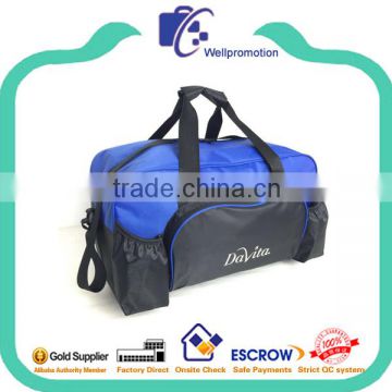 Simple tote polyester travel sports duffle bag gym