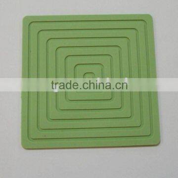 square silicon cup mat/silicone coaster