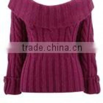 Ladies Chunky Knitted Acrylic Jumper