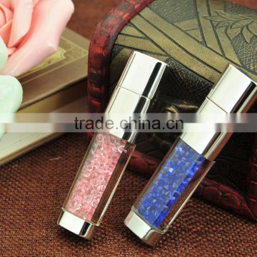 Top quality perfume usb stick, crystal usb memory disk with logo custom