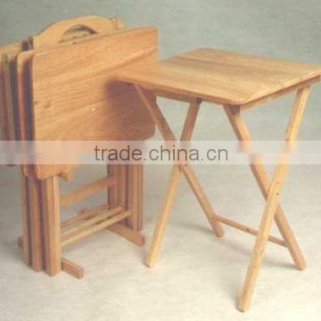 TV-4 Folding Tray Table Set ( 4 Tables With 1 Rack )