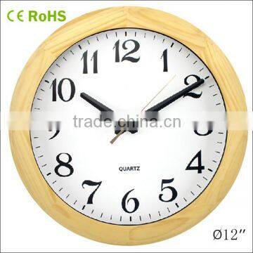 Customized logo promotional wall clock wooden clock