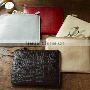 Pebbled Leather Zipper coin Pouch