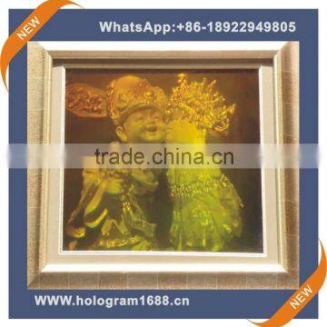 Customized 3d bridegroom wedding holographic art picture in china