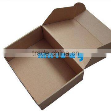 one piece of folded brown corrugated box without any printing