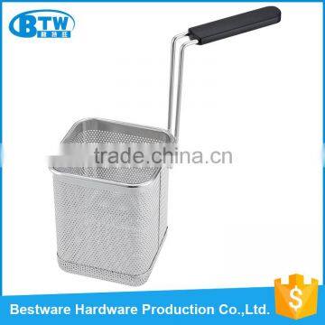 Commercial grade stainless steel deep strainer pasta cooker basket