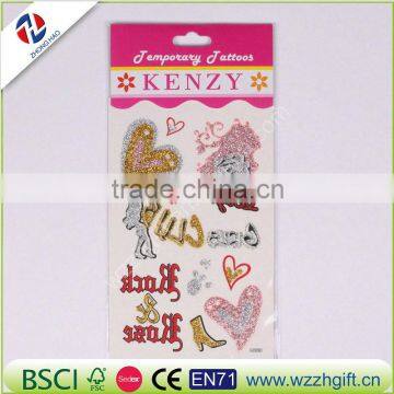 Hot Sale Waterproof Temporary Tattoos Stickers Withfull Color And Most