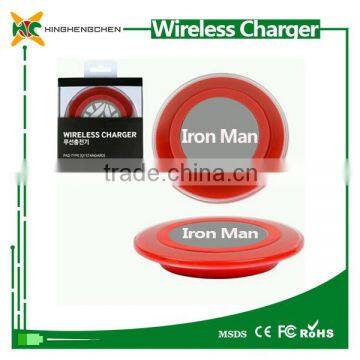 Wireless Charger Module The Avengers Original Iron Man Qi Wireless Charger For S6 G9200 G920S for Note 5 Charging Pad photo-4