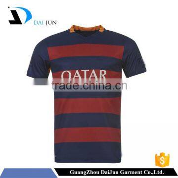 Daijun oem high quality polyester printing v neck wholesale football shirt maker soccer jersey