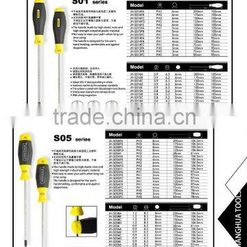 BSCI factory direct sale high torque steel screwdriver made by 50Cr-V steel/Philips screwdriver with rubber handle