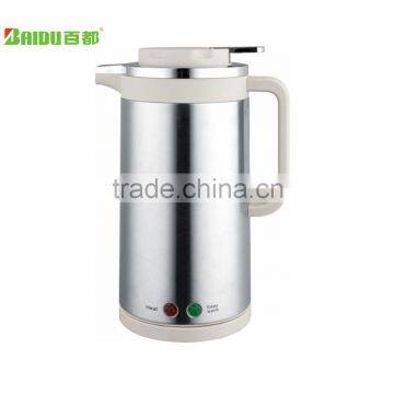 Baidu energy efficient double layer anti over hot electric tea kettle with temperature control