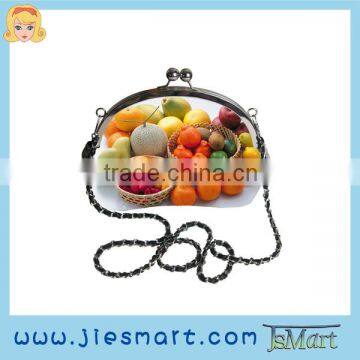 Lady Shoulder Bag Clip Purse Custom Design Printing