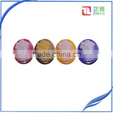 Flat Back Customized Made Colorful Resin Cameo photo-2