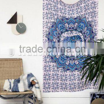 Ethnic Indian Elephant Mandala Gypsy Tribal Hippie Wall Decor Bohemian Tapestry