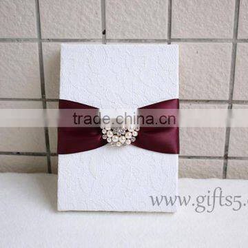 Fashion New High Quality Wedding Invitation Silk Boxes