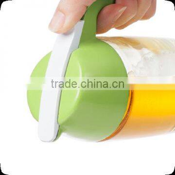 SINOGLASS Trade Assurance 250ml Glass Bottle Unique Spout Dripless Glass Honey Jar Syrup Dispenser photo-4