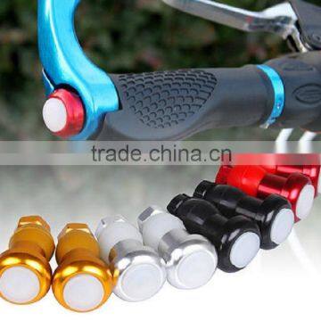 Competitive Price-2Pcs Red Bicycle Bike CNC Handle Bar End Bar Plugs Lights LED Lights Pairs,bicycle Light photo-3