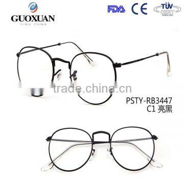 fashion Transparent glasses frame 2015 Retro big round metal women Eyewear Accessories