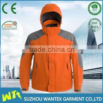 cheap wholesale orange sports wear outdoor waterproof jacket