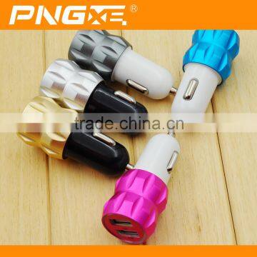 2015 PNGXE New arrival high quality 5v 2.4A dual port custom usb car charger for mobile phone quick charge 2.0 car charger