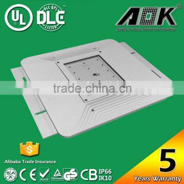 UL DLC CE RoHS SAA 130lm/W Super Slim Motion Sensor Petrol Gas Service Station 150W LED Canopy Light photo-5