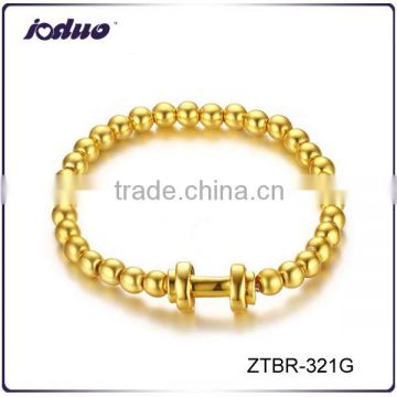 Hot Sales 2016 Gold Plating Dumbbell Alloy Bracelet