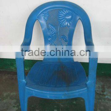 high quality good design dark blue plastic interchangale back arm chair mould