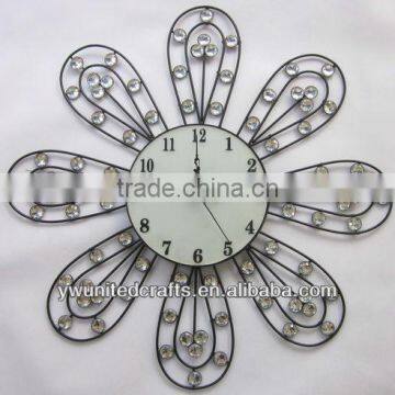 Fashion New design Mordern Home Decorative Craft metal wall clock wholesale