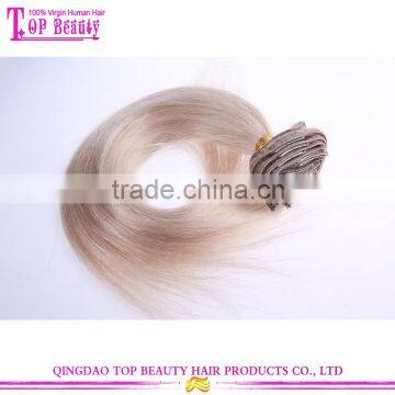 High Quality Best Price Honey Blonde Brazilian Clip in Hair Weave Color 613 Blonde Clip in Hair Clip in Extensions photo-2