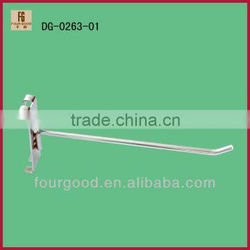 6mm Metal chrome display hook for mdf slatwall