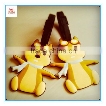 Manufacturer wholesale custom luggage tag, custom cartoon cute custom silicone rubber luggage tag