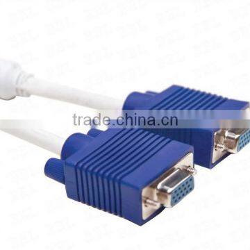Cheap product in China VGA cable split 1 male to 2 female cable VGA splitter converter